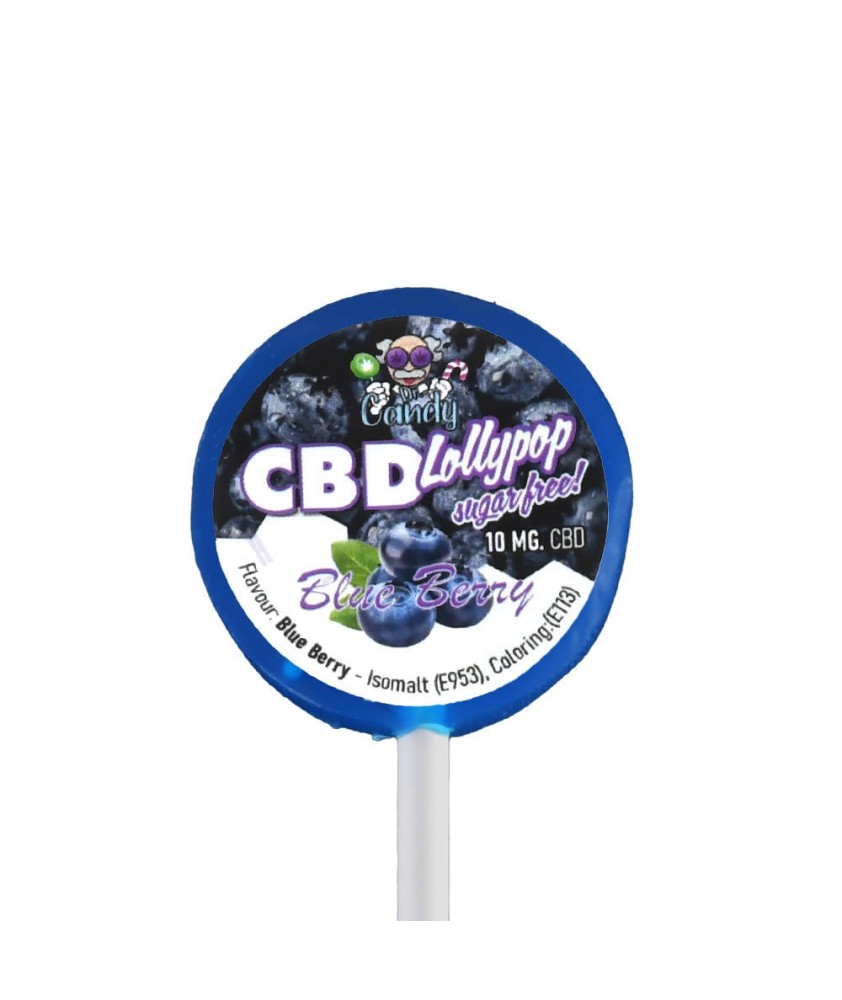 CBD Lolly's Blueberry 10 mg - 6 stuks CBD Lolly's Blueberry 10 mg - 6 stuks